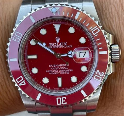 rolex submariner models red|rolex red submariner for sale.